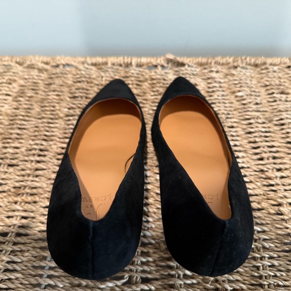 NEW J Crew Esme Black Suede Kitten Heels - Picture 6 of 8